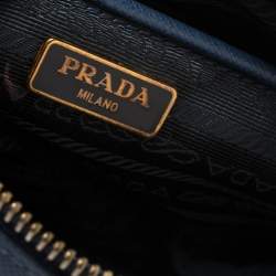 Pre Owned Prada Blue Saffiano Lux Leather Camera Crossbody Bag