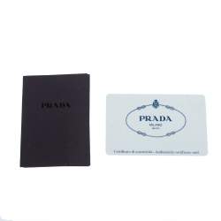 Pre Owned Prada Black Saffiano Lux Leather and Nylon Flap Chain Shoulder Bag