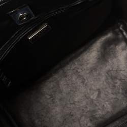 Pre Owned Prada Navy Blue Leather Twin Pocket Tote