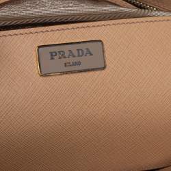 Pre Owned Prada Beige Saffiano Lux Leather Large Galleria Tote