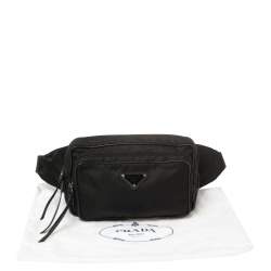Pre Owned Prada Black Nylon Belt Bag
