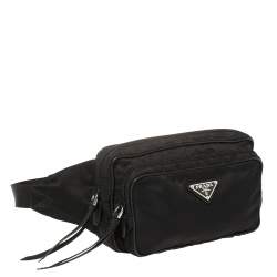 Pre Owned Prada Black Nylon Belt Bag