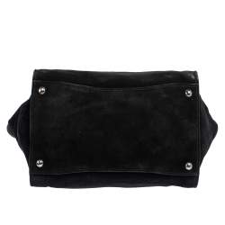 Pre Owned Prada Black Suede Twin Pocket Tote