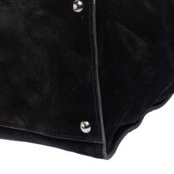 Pre Owned Prada Black Suede Twin Pocket Tote
