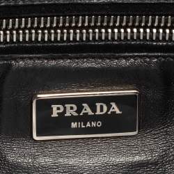 Pre Owned Prada Black Suede Twin Pocket Tote