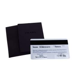 Pre Owned Prada Orange Suede Lock Flap Chain Shoulder Bag