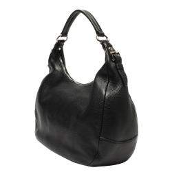 Pre Owned Prada Black Leather Vitello Daino Hobo Bag