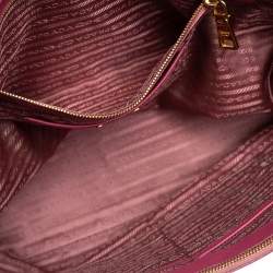 Pre Owned Prada Pink Saffiano Lux Leather Large Galleria Tote