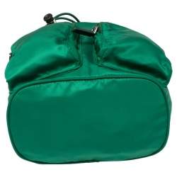 Pre Owned Prada Green Tessuto Nylon Zainetto Backpack