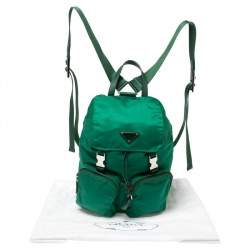 Pre Owned Prada Green Tessuto Nylon Zainetto Backpack