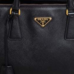 Pre Owned Prada Black Saffiano Lux Leather Large Galleria Tote