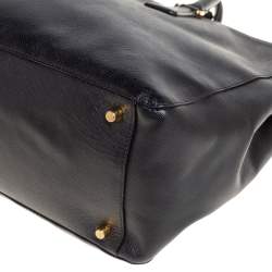 Pre Owned Prada Black Saffiano Lux Leather Large Galleria Tote