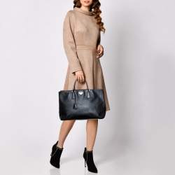 Pre Owned Prada Black Saffiano Lux Leather Large Galleria Tote