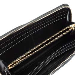 مملوكة مسبقًا محفظة برادا جلد سافيانو لوكس أسود بسحاب محيط