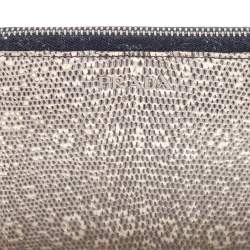 Pre Owned Prada Beige Lizard Zip Around Wallet