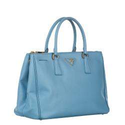 Prada Blue Saffiano Leather Galleria Tote Bag