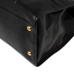 Pre Owned Prada Black Saffiano Lux Leather Tote