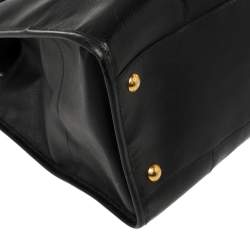 Pre Owned Prada Black Saffiano Lux Leather Tote