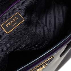 Pre Owned Prada Purple Patent Leather Parabole Tote