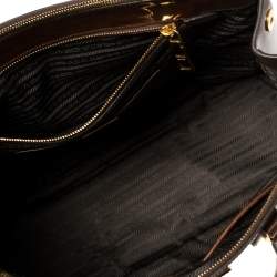 Pre Owned Prada Brown Spazzolato Leather Large Galleria Tote