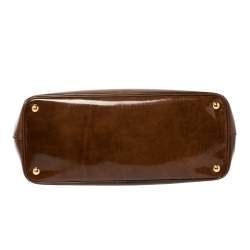 Pre Owned Prada Brown Spazzolato Leather Large Galleria Tote