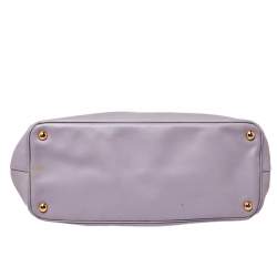 Pre Owned Prada Lavender Saffiano Lux Leather Large Galleria Tote