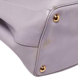 Pre Owned Prada Lavender Saffiano Lux Leather Large Galleria Tote