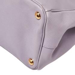 Pre Owned Prada Lavender Saffiano Lux Leather Large Galleria Tote