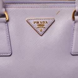 Pre Owned Prada Lavender Saffiano Lux Leather Large Galleria Tote