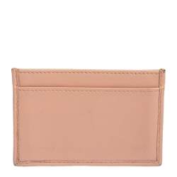 مملوكة مسبقًا Prada Pink Nappa Gaufre Leather Card Holder