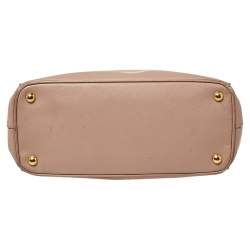 Pre Owned Prada Beige Saffiano Lux Leather Small Galleria Tote