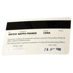 Pre Owned Prada Beige Leather Small Fringe Tote