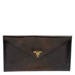 Prada Leather Envelope Clutch on SALE