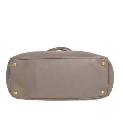 Pre Owned حقيبة يد برادا شوبر جلد داينو فيتلو رمادي