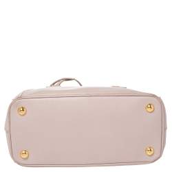 Pre Owned Prada Pink Saffiano Lux Leather Mini Galleria Tote