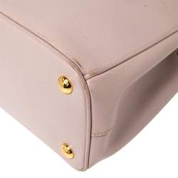 Pre Owned Prada Pink Saffiano Lux Leather Mini Galleria Tote