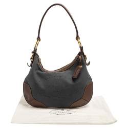 مملوكة مسبقًا حقيبة هوبو ب رادا جلد و كانفاس بني و أزرق