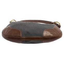 مملوكة مسبقًا حقيبة هوبو برادا جلد و كانفاس بني و أزرق