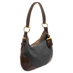 مملوكة مسبقًا حقيبة هوبو برادا جلد و كانفاس بني و أزرق