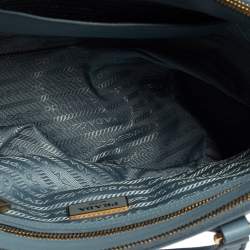 Pre Owned Prada Powder Blue Saffiano Lux Leather Small Galleria Tote