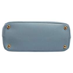 Pre Owned Prada Powder Blue Saffiano Lux Leather Small Galleria Tote