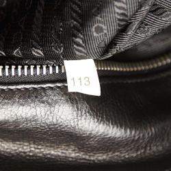 Pre Owned Prada Black Calf Leather Business Top Handle Bag