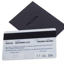 Pre Owned Prada Beige 2 Tone Saffiano Lux Leather Medium Double Zip Tote