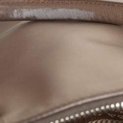 Pre Owned Prada Beige 2 Tone Saffiano Lux Leather Medium Double Zip Tote