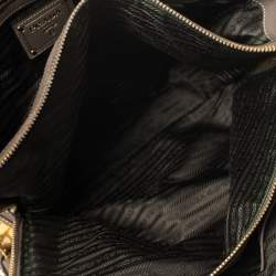 Pre Owned  Prada Taupe Cervo Leather Side Zipped Tote