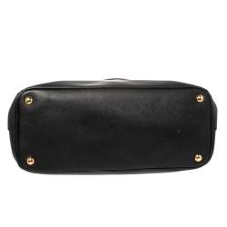 Pre Owned Prada Black Saffiano Lux Leather Medium Galleria Tote