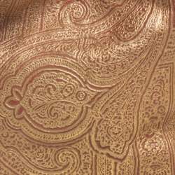 Pre Owned Prada Gold Printed Leather Ring Pouch