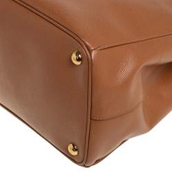 Pre Owned Prada Tan Saffiano Lux Leather Large Galleria Tote