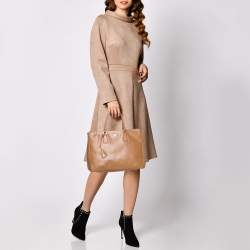 Pre Owned Prada Tan Saffiano Lux Leather Large Galleria Tote