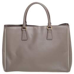 Pre Owned Prada Grey Saffiano Leather Large Gardener's Tote